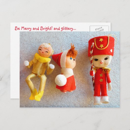 ELF ORNAMENT KERST BRIEFKAART (Voorkant / Achterkant)