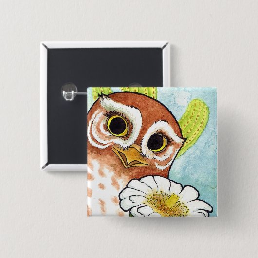 Elf Owl Button (Voorkant /achterkant)