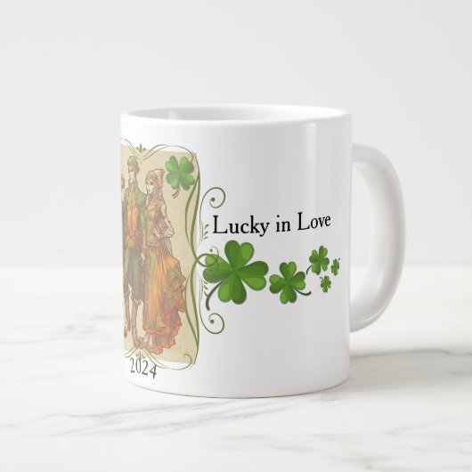 Elf paar St. Patrick dag Mok cadeau voor haar (Voorkant rechts)