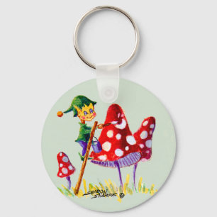 ELF PAINTIN MUSHROOM DOOR SHARON SHARPE SLEUTELHANGER