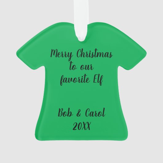 Elf pak gepersonaliseerd Ornament (achterkant)