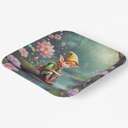 Elf Papieren Bordje (Gebogen)