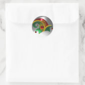 ELF PET / GOLD JEWELS DIAMOND FEATHERS , GEM STONE RONDE STICKER (Tas)