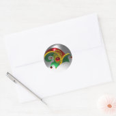 ELF PET / GOLD JEWELS DIAMOND FEATHERS , GEM STONE RONDE STICKER (Envelop)