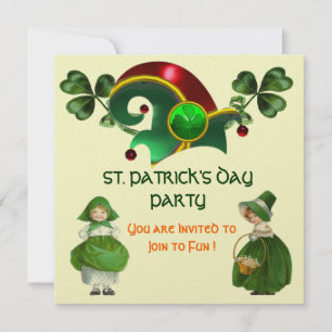 ELF PET MET SHAMROCKS ST. PATRICK'S DAY PARTY KAART
