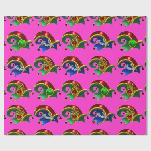 ELF PETTEN, SHAMROCK, DIAMOND FEATHERS, Roze Fuchs Cadeaupapier (Vlak)