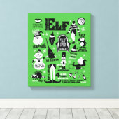 Elf-pictogrammen en filmoffertes canvas afdruk (Insitu (Houten vloer))