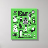 Elf-pictogrammen en filmoffertes canvas afdruk (Voorkant)