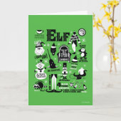 Elf-pictogrammen en filmoffertes kaart (Gele Bloem)