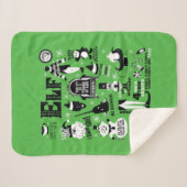 Elf-pictogrammen en filmoffertes sherpa deken (Voorkant (horizontaal))