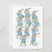 Elf pijpers die floten kaart (Voorkant)