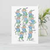 Elf pijpers die fluiten kaart (Staand voorkant)