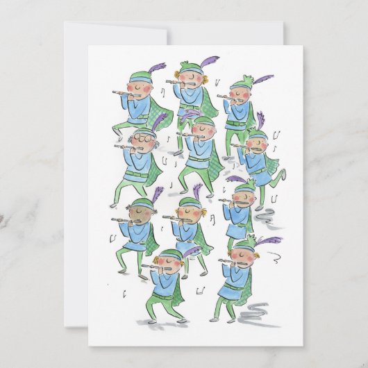 Elf pijpers die pijpen kaart (Voorkant)
