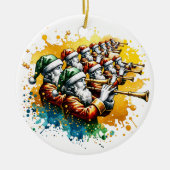 Elf Pipers Piping | Twaalf dagen Kerst Keramisch Ornament (Voorkant)