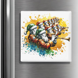 Elf Pipers Piping   Twaalf dagen Kerst Magneet