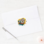 Elf Pipers Piping | Twaalf dagen Kerst Ronde Sticker (Envelop)