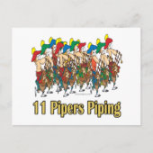 elf pippers die 11e kerstdag aanleggen feestdagenkaart (Voorkant)