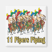 elf pippers die 11e kerstdag aanleggen magneet (Voorkant)