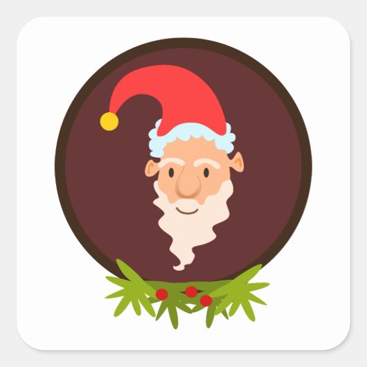 Elf Portrait Square Sticker (Voorkant)