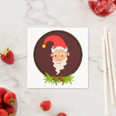 Elf Portrait White Paper Napkin Servetten (Insitu)