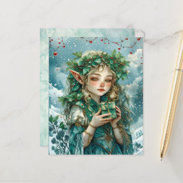 Elf Princess Christmas Scrapbook Paper