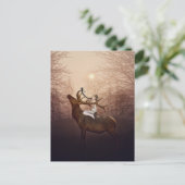 Elf Princess en The Stag Horn Briefkaart (Staand voorkant)