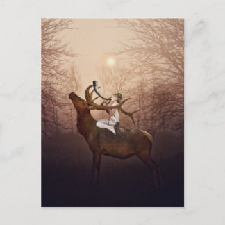 Elf Princess en The Stag Horn Briefkaart
