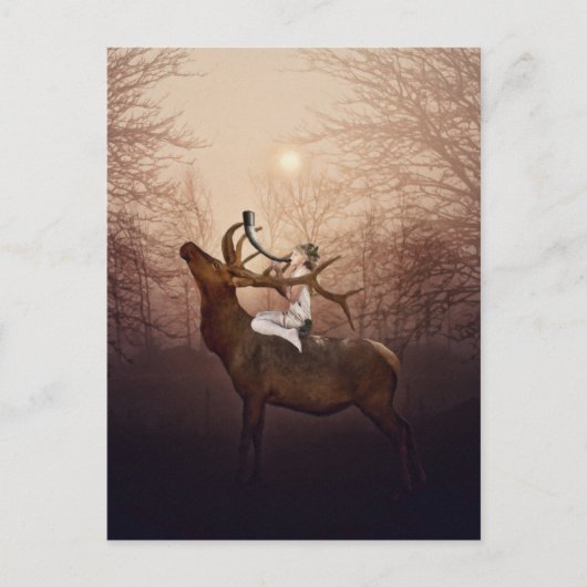 Elf Princess en The Stag Horn Briefkaart (Voorkant)