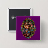 Elf Princess Vierkante Button 5,1 Cm (Voorkant /achterkant)