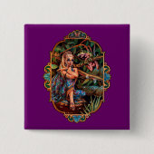Elf Princess Vierkante Button 5,1 Cm (Voorkant)