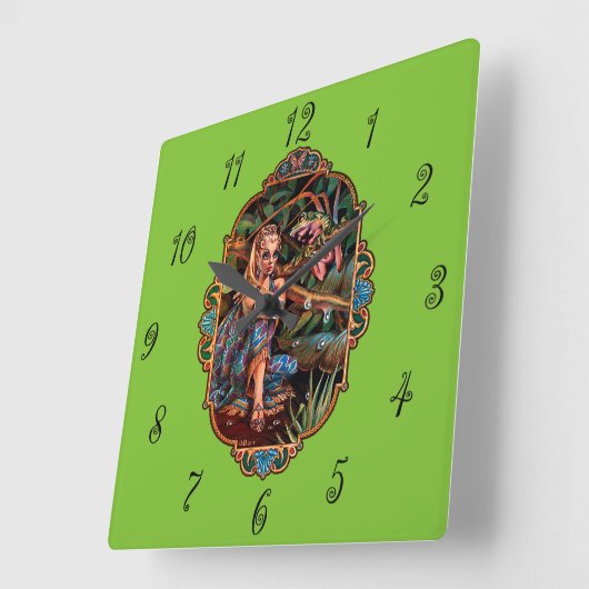 Elf Princess Vierkante Klok (Hoek)