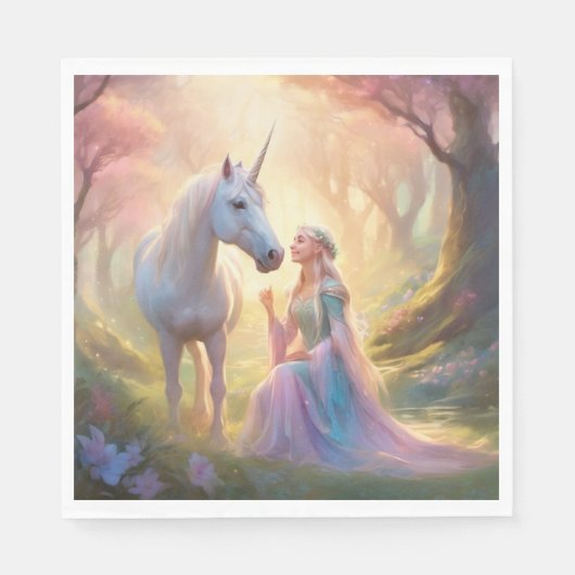 Elf Prinses Papier Servet (Voorkant)