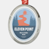 Elf punten wilde en Schilderachtig rivier Missouri Metalen Ornament (Links)