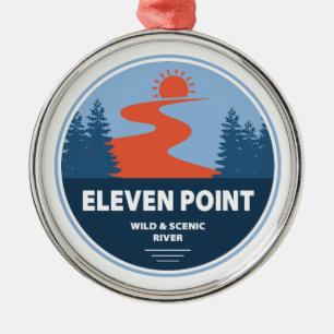 Elf punten wilde en Schilderachtig rivier Missouri Metalen Ornament