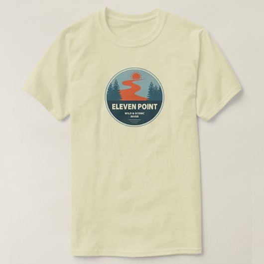 Elf punten wilde en Schilderachtig rivier Missouri T-shirt (Design voorkant)