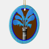 Elf puntenpijpleidingen - Aangepast jaar Keramisch Ornament (Rechts)