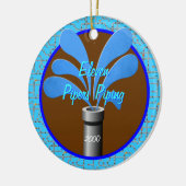 Elf puntenpijpleidingen - Aangepast jaar Keramisch Ornament (Links)