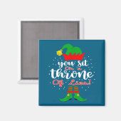 Elf Quotes You Sit On A Throne Of Lies ! Christmas Magneet (Voorkant / Achterkant)
