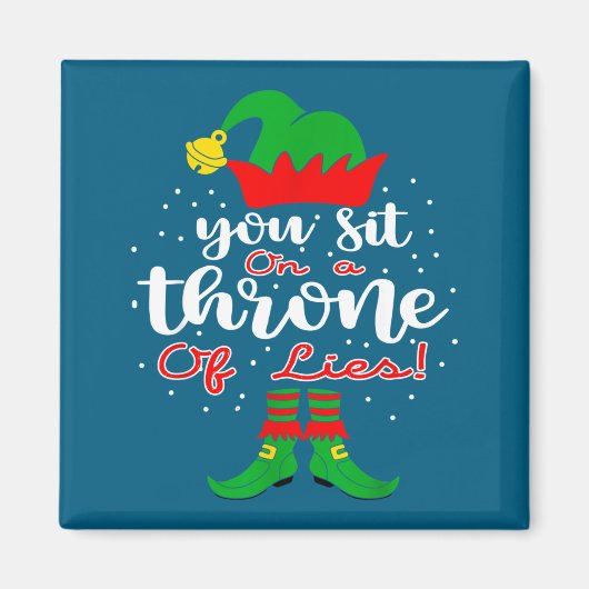 Elf Quotes You Sit On A Throne Of Lies ! Christmas Magneet (Voorkant)