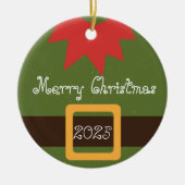 Elf Red Green Have Yourself Merry Little Christmas Keramisch Ornament (Voorkant)
