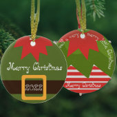 Elf Red Green heeft je eigen prettige kerst Keramisch Ornament
