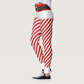 Elf Red Stripes kerstkostuum Leggings (Links)