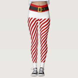 Elf Red Stripes kerstkostuum Leggings