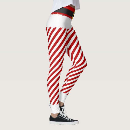 Elf Red Stripes kerstkostuum Leggings (Rechts)