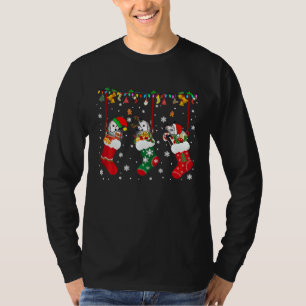 ELF Rendier Kerstman Possum In Kerst Sock Lichtjes T-shirt