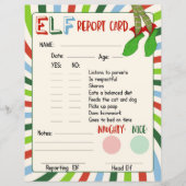 Elf Report Card Naughty of Nice Behavior (Voorkant)