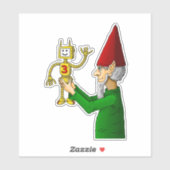 Elf & Robot uit de werkplaats van Sinterklaas Viny Sticker (Vel)
