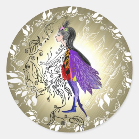 Elf Ronde Sticker (Voorkant)