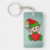 Elf rood hart sleutelhanger (Voorkant)