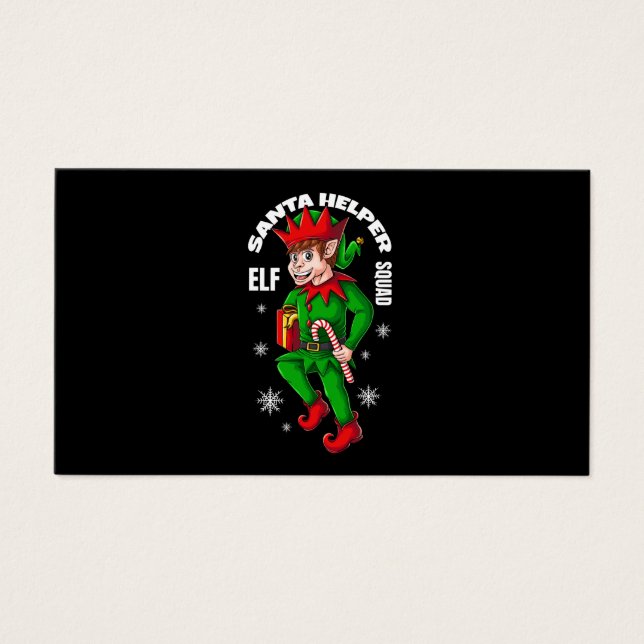 Elf Santa Helper geschenkdoos Visitekaartje (Voorkant)